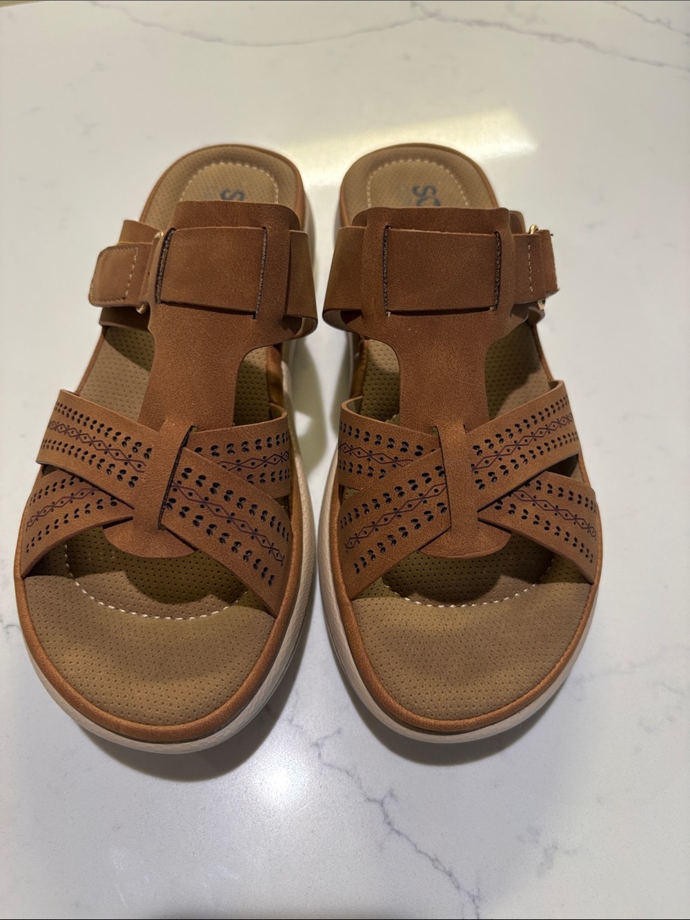 Woman’s  Brown Comfort Slide Sandals